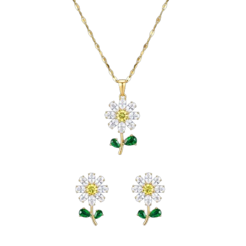 Conjunto colar e brinco elegance