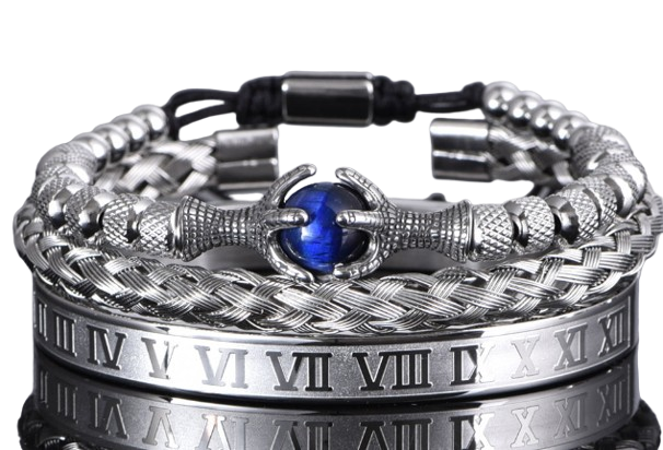 Bracelete garra de dragão Banhado a prata